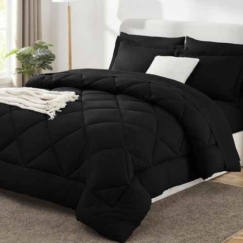 Cozylux Juego De Edredón Queen Con Sábanas De 7 Piezas, Cama