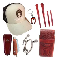 Comprar Kit Country Esporas Boné Farm Bulls Bainha Canivete Chaveiro