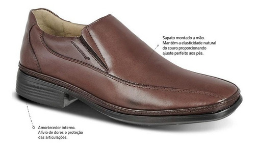 Imagem 5 de 5 de Sapato Super Leve Sapatoterapia 21247 Couro Confortável