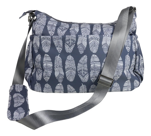 Bolso Pañales Y Cambiador Juego Nailon Gris Premium 11...