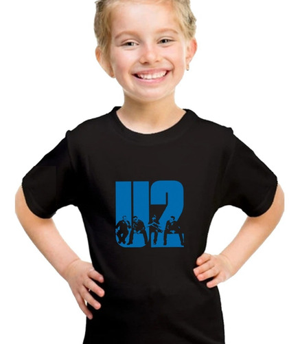 Imagen 3 de 6 de Remera De U2 Negra Rock Música Algodón Peinado Premium