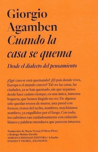 Cuando La Casa Se Quema - Agamben Giorgio (libro) - Nuevo