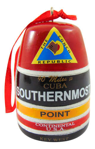 Southernmost Point Bouy - Llavero Con Forma De Ramos Para De