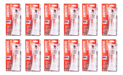 Pack 12 Silicona Gris Loctite Usa Tubo 80 Gr