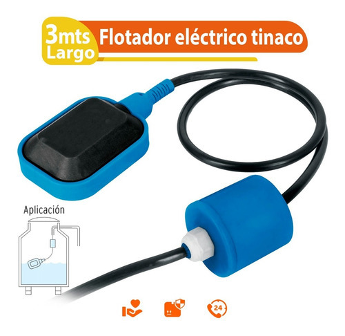 Flotador Eléctrico Para Tinaco 3m Foset 49347
