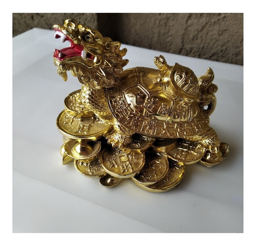 Imagen 2 de 2 de Figura Tortuga Cabeza De Dragón Feng Shui