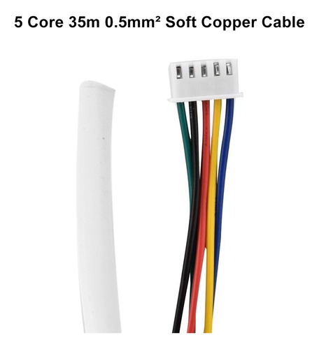 Cable De Cobre Videoportero 5 Núcleo 35m 0.5mm2 Redondo