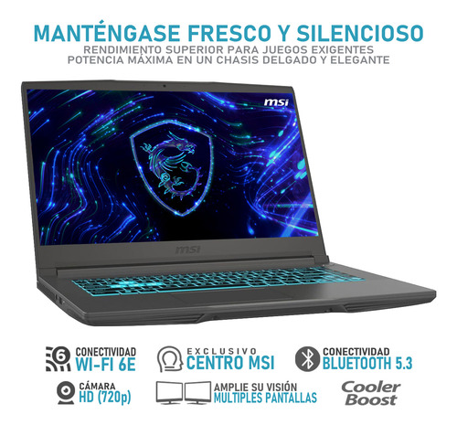 Laptop Gamer Msi Thin A15 Rtx 4060 Ryzen 7 32gb 512gb Ssd Gris