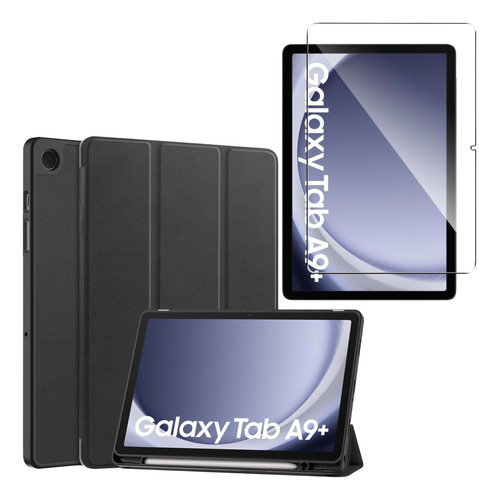 Funda Smart Case + Vidrio Pantalla Para Samsung Tab A9 Plus