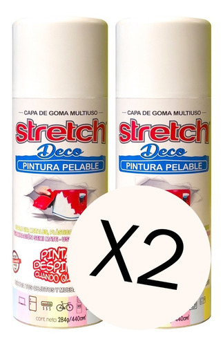 Stretch Deco Pintura Removible Pelable Blanco X2