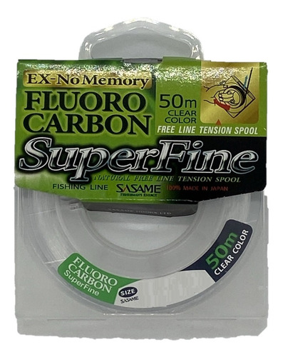 Nylon Sasame Fluoro Carbon 0.33mm Superfine 50m Clear 16 Lbs