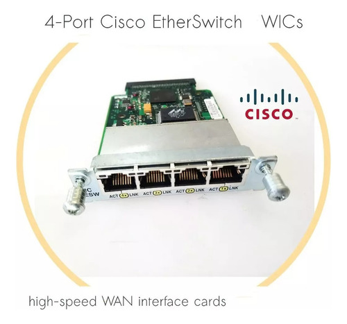 Kit 4 Modulo De 4 Portas Cisco Fast Ethernet Wic-4esw Com Nf