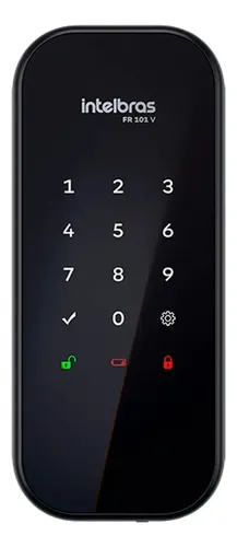 Fechadura Digital De Sobrepor Fr 101 V Preta Intelbras Preto
