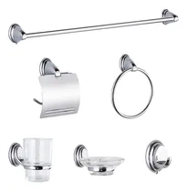 Comprar Set Accesorios Baño Ducha 6 Pzs Acero Inox Vidrio Gloa Drava