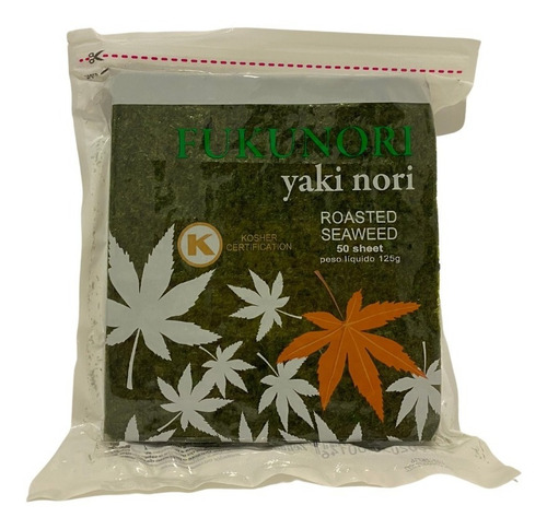 Alga Marinha Fukunori Yaki Nori 50 Folhas 125g