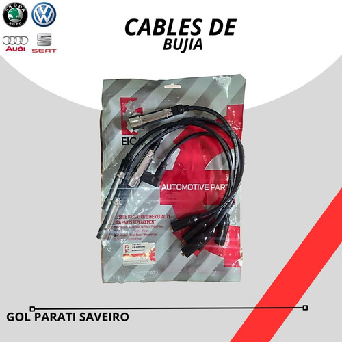 Cable Bujías Volkswagen Gol 1.8 Con Aislante Metalico