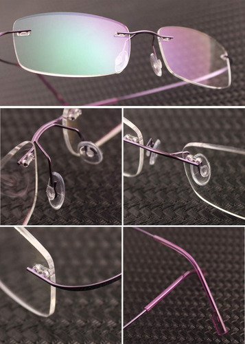 Poxas Memory Titanium Gafas De Lectura Ligeras Sin Marco, Ma