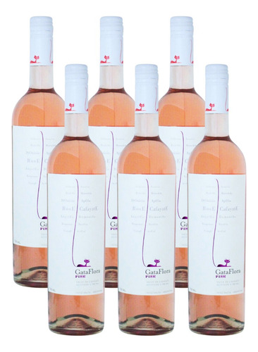 Vino Gata Flora Pink Rose 6x750 Ml-bod Vasija Secreta