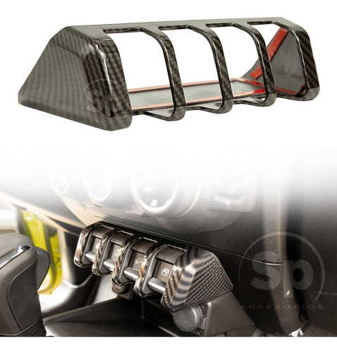 Imagen 1 de 5 de Embellecedor Switch Panel Suzuki Jimny 2022 Fibra Carbono