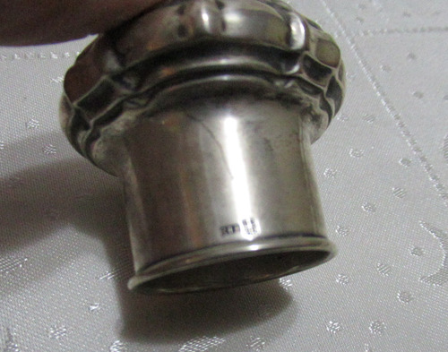 Antiguo Par Perfumeros Botellas Cristal Plata 800 (15101) (Usado)