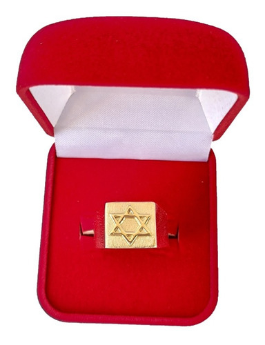 Anel De Ouro 18kl/750 Estrela De Davi Frete Grátis 6 Gramas