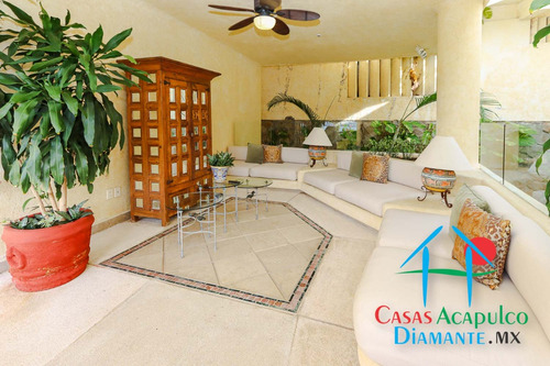 Cad Las Brisas Villa Del Sol. Terraza Con Asoleadero. Alberca Con Jacuzzi Y Palapa Con Wet Bar