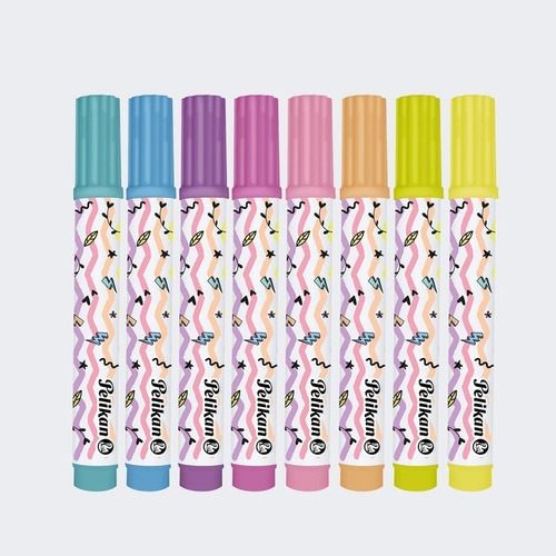 Imagen 2 de 4 de Plumón Jumbo Pastel Pelikan Colorella Star Punta Gruesa