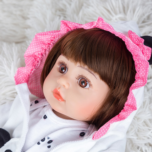 Brastoy Muñecas Panda De Silicona Bebé Reborn Princesa 48cm