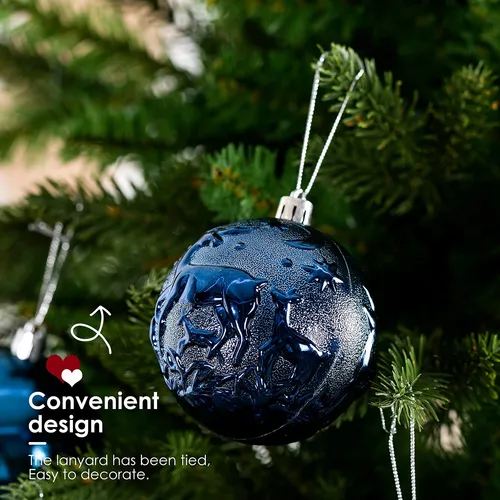 Adornos De Navidad Para Arboles De Navidad, Azul Nocturno In