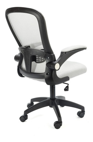 Imagen 4 de 4 de Silla De Escritorio Y Oficina Ergonomica Pc Giratoria Femmto Bm001 gris Mesh Peso Maximo 120kg Reclinable 120° Apoyabrazos Rebatibles