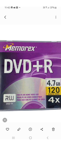 Lote X9 Cds Vírgenes Memorex Dvd+r 4.7gb/120 Min Nuevos