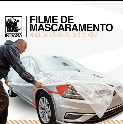 Filme Plastico Pintável 4mx300m Eletrostático Mascar. Indasa