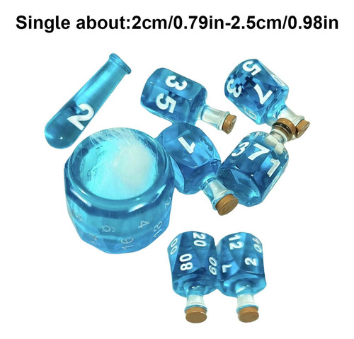Juego De Dados De Botella De Poción Dados De Juego De Rol