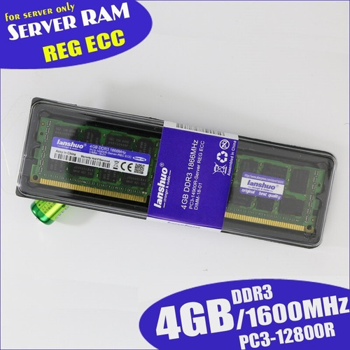 Imagem 2 de 2 de Memória Ram Lanshuo Color Verde 8gb 1600mhz 2x4gb Reg Ecc