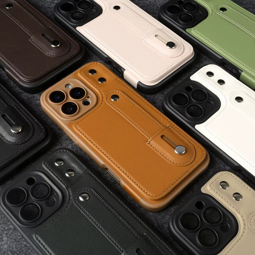 Funda Wallet Para Iphone 15 Pro Marrón Claro