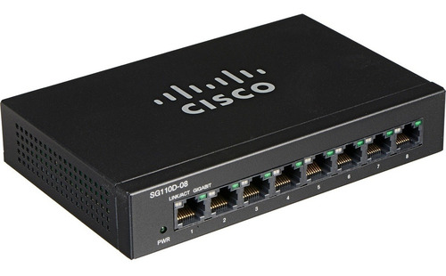 Switch Cisco Sg110 8 Puertos Gigabit Ideal Pyme Empresas