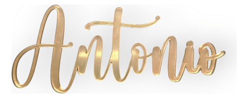 Cake Toppers Combo Frontales ( Nombre & Número) Dorado Plateado