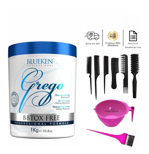 Blueken Grego Bbtox Free Orgânico Sem Formol - 1kg