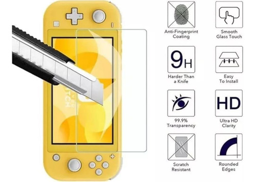 2 Micas De Cristal Templado 9h Para Nintendo Switch Lite