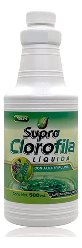 Clorofila Liquida Con Alga Spirulina 500 Ml Supra