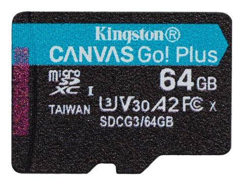 Memoria Micro Sd Kingston Canvas Go Plus 64 Gb Negro