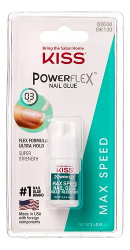 Pegamento Kiss Para Uñas Postizas Powerflex Max Speed 3g