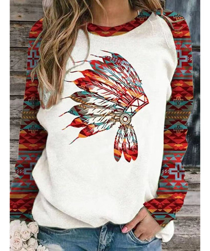 Sudadera De Manga Larga Con Cuello Redondo Y Mariposas Flora