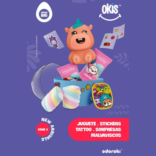 Imagen 5 de 9 de Huevo Sorpresa Big Okis Gatokis Souvenirs Infantil Caramelos