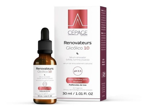 Cepage Renovateurs Glicólico 10% Sérum Renovador X30ml Tipo de piel Todo tipo de piel