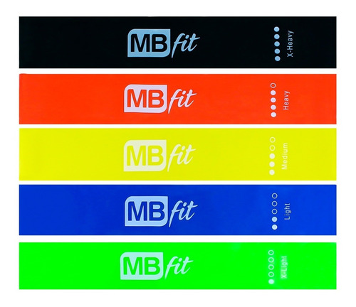 Faixa Elástica Para Treino Academia Kit 5 Unidades Mini Band
