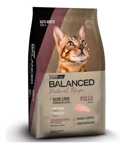 Vital Balanced Gato Natural Recipe Pollo X 3 Kg Boedo 