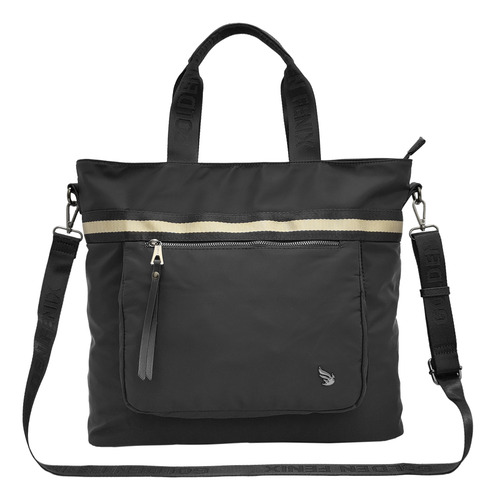 Bolsa Feminina Transversal Ombro Reforçada Resistente Grande Cor Preto Desenho Do Tecido Tecido Liso