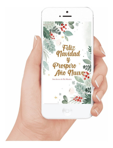 Tarjeta Navidad Digital Saludo Empresarial Whatsap
