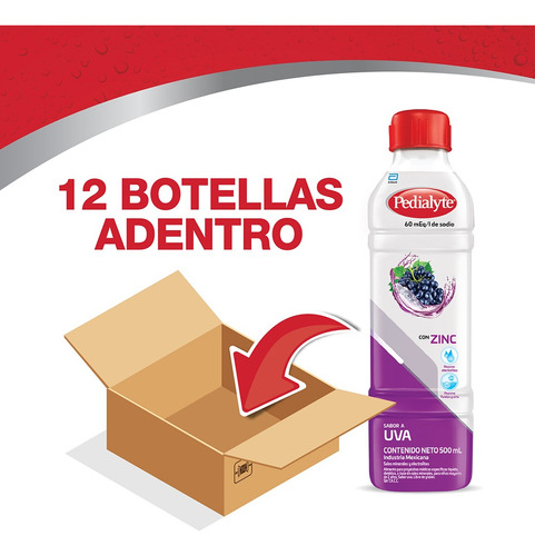 Pedialyte 500 Ml X 12 Unidades Uva